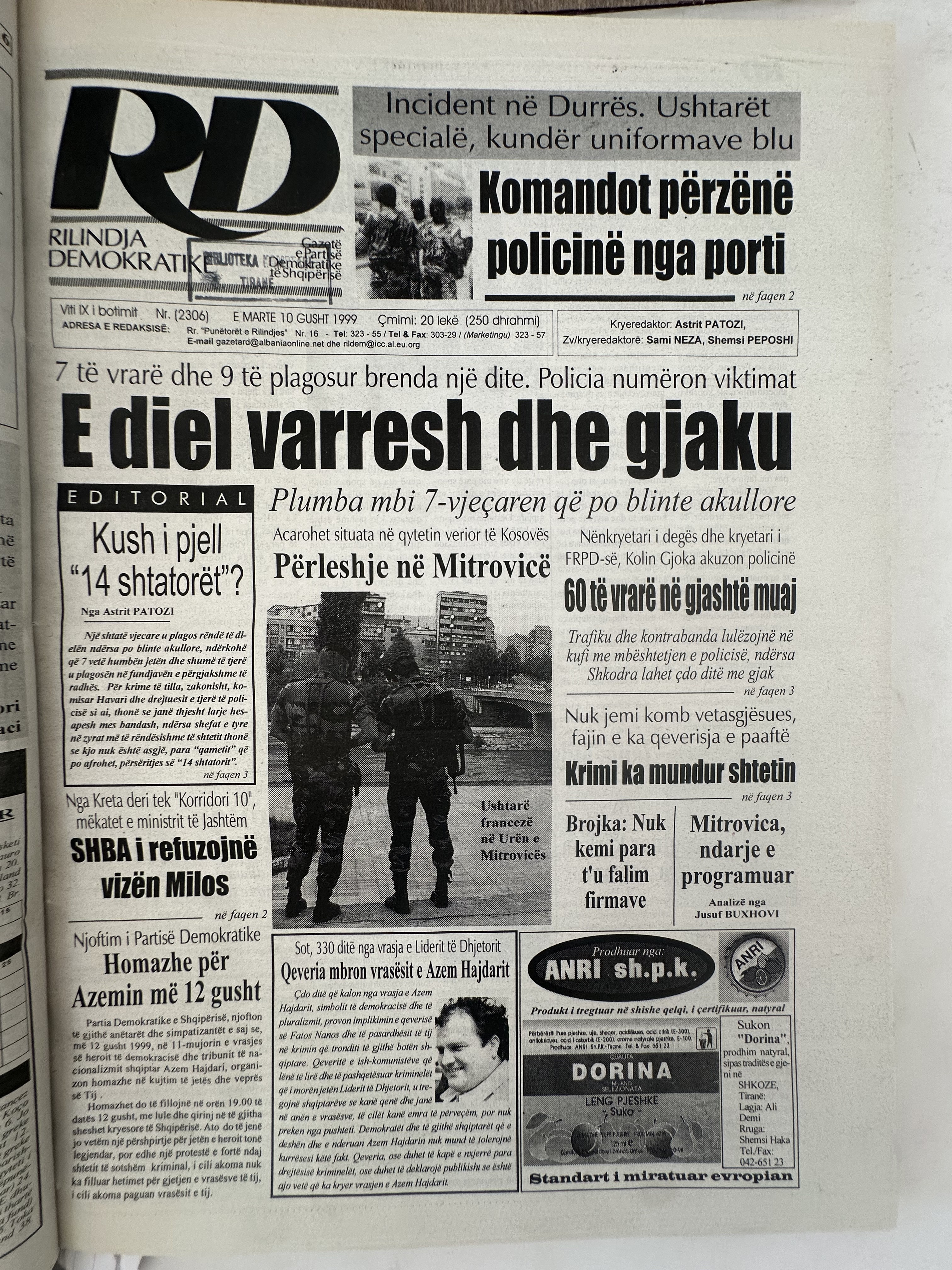 Rilindja Demokratike 1999-08-10